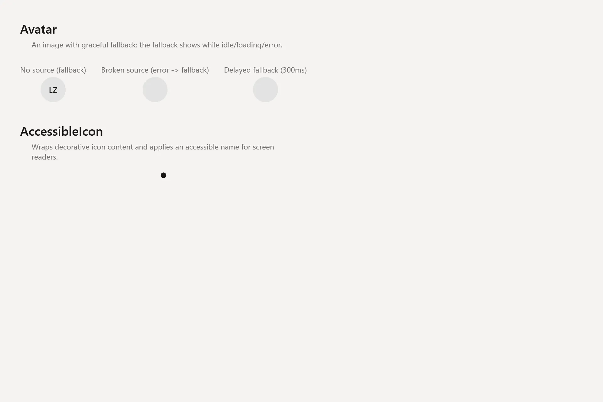 Avatar Gallery page in the light theme
