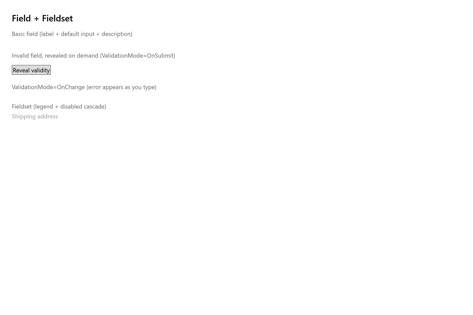 Field Gallery page in the high contrast theme