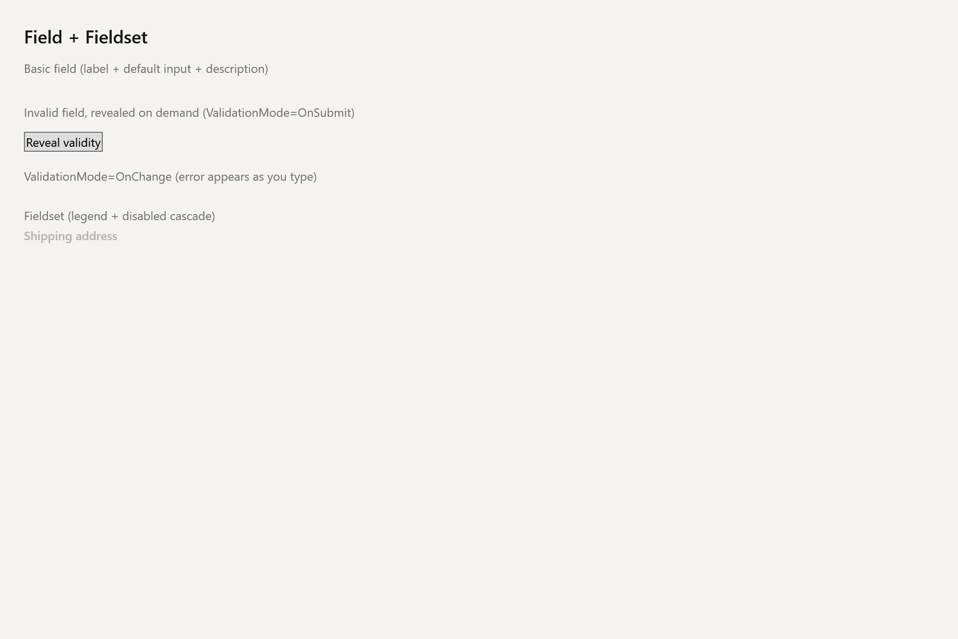 Field Gallery page in the light theme