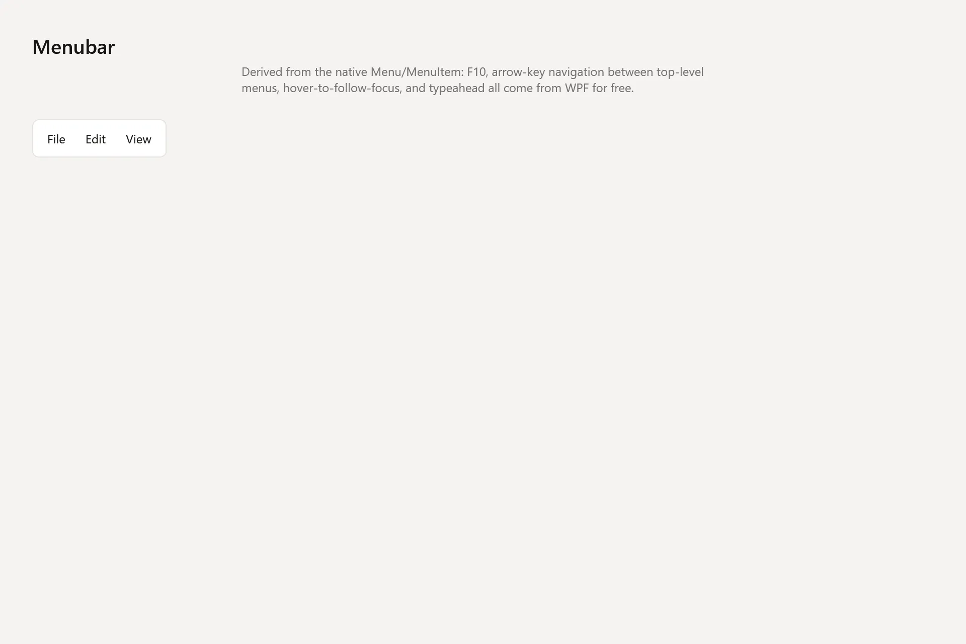 Menubar Gallery page in the light theme